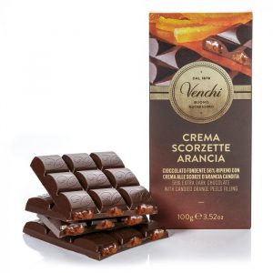 Venchi Bar 56% Dark With Orange Filling 100g