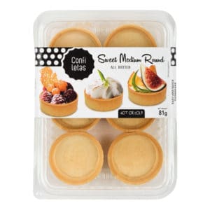 Confiletas Medium Sweet Round Pastry Cases x 6