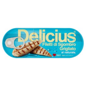 Delicius Grilled Mackerel Natural Tin 110g