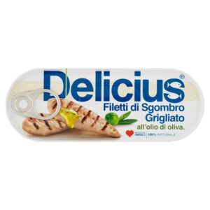 Delicius Grilled Mackerel in Olive Oil Tin 110g