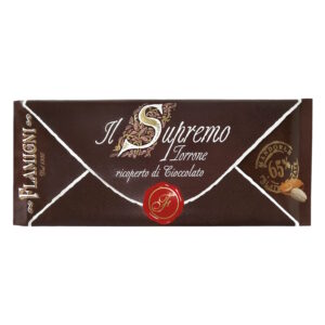 Flamigni Supremo Crunchy Nougat with Almonds Covered in Chocolate 150g